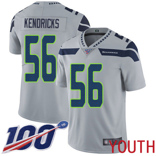 Seattle Seahawks Limited Grey Youth Mychal Kendricks Alternate Jersey NFL Football #56 100th Season Vapor Untouchable->women nfl jersey->Women Jersey